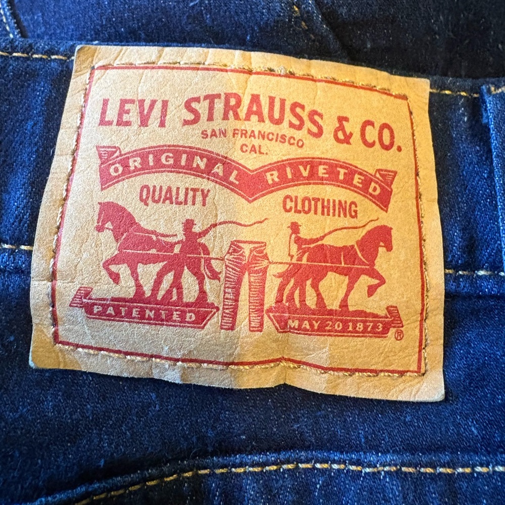 Levi's 724 High Rise Slim Straight Jeans Cast Shadows Dark Wash 31 - Picture 4 of 13
